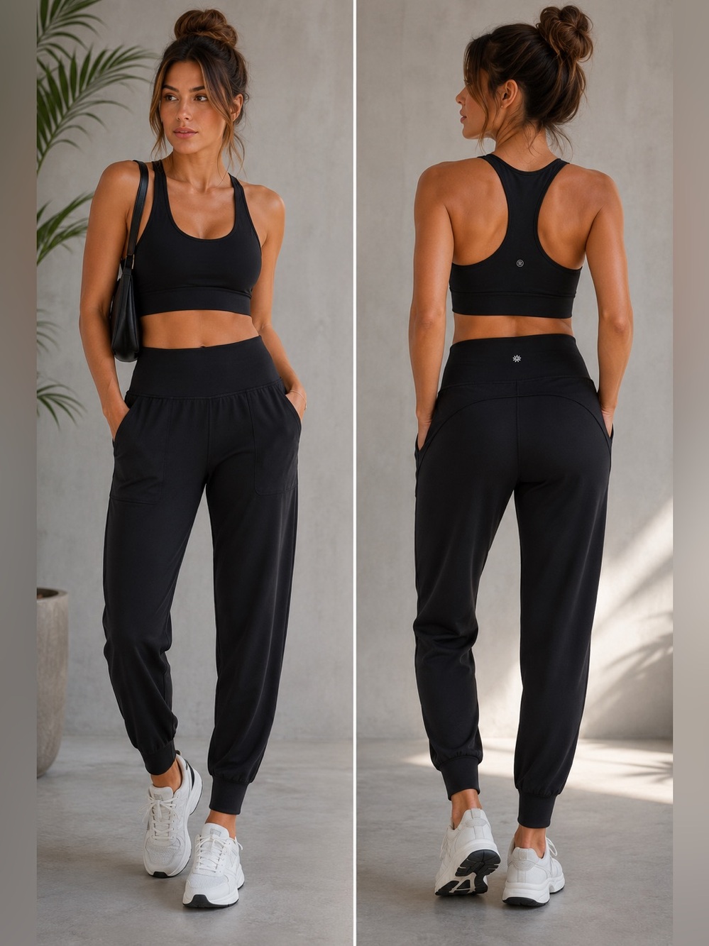 Athleta Salutation High Rise Jogger in Black- Size XSmall
